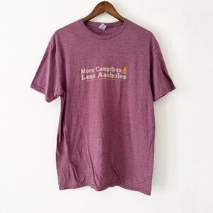 More Campfires Less Assholes Vintage-Inspired Montana T-Shirt L Outdoorsy Unisex